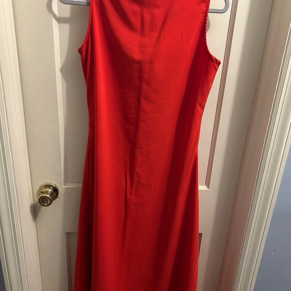 West Marine Del Sol Tank Dress‎ red nautical moisture wicking UPF 30 medium